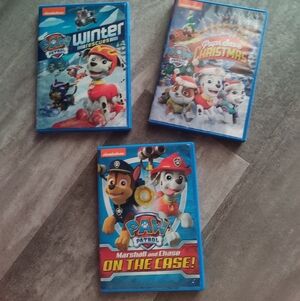 PAW Patrol DVD Lot (3) – Winter Rescues, Pups Save Christmas, Marshall & Chase